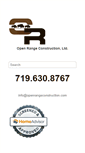Mobile Screenshot of openrangeconstruction.com