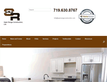 Tablet Screenshot of openrangeconstruction.com